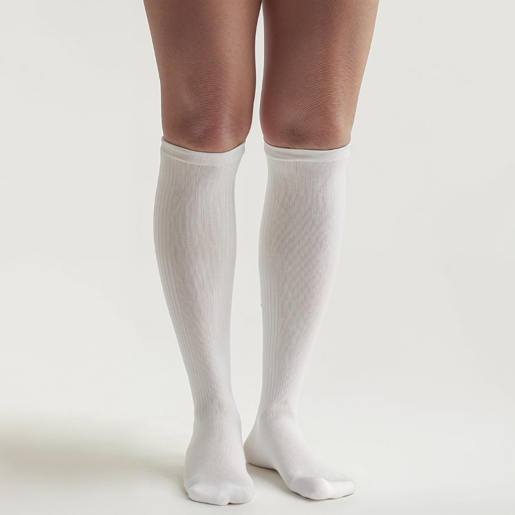 Wendy's Comfort Wide Compression Socks (White)