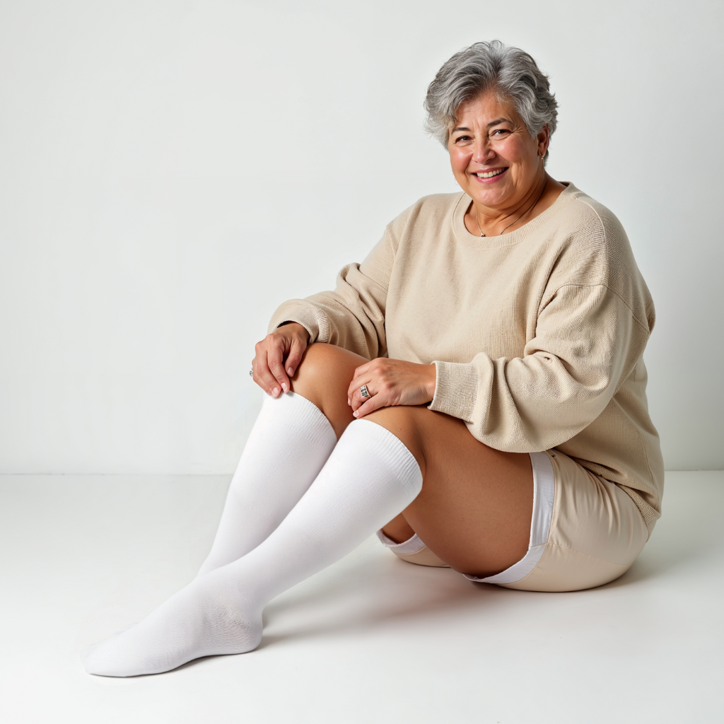 Wendy's Comfort Wide Compression Socks (White)