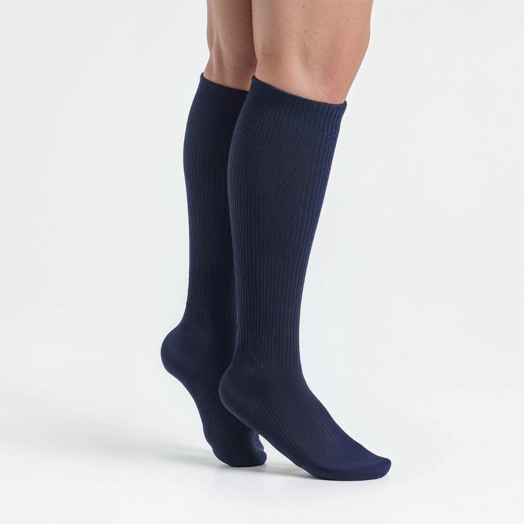 Wendy's Comfort Wide Compression Socks (Navy)